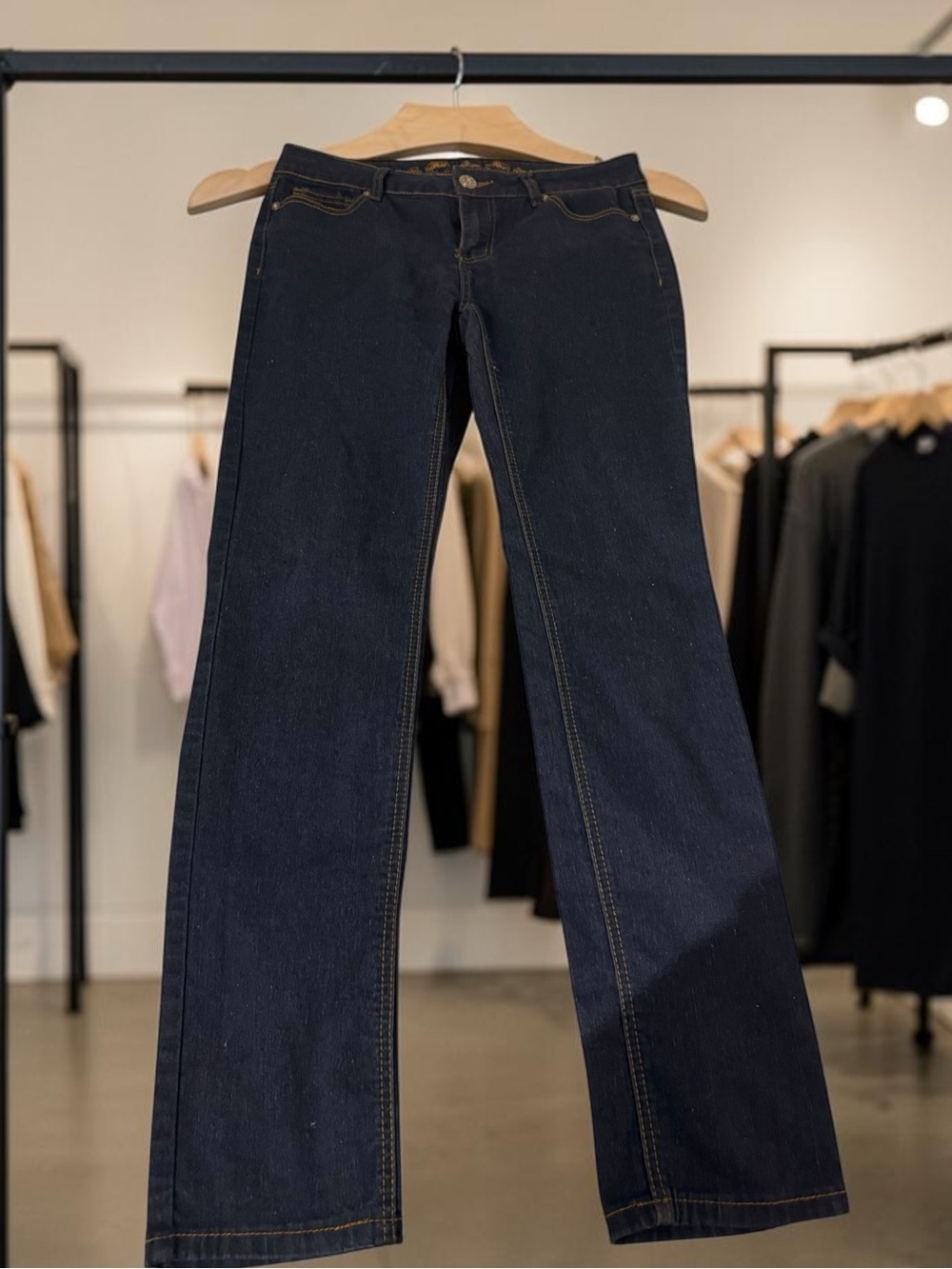 Wax Jean Premium Dark Wash Slim Straight Leg Jeans - Size 13